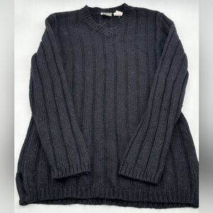 Women’s Moda Intl Silk Angora Rabbit Blend Chunky Knit Gray Sweater Size M